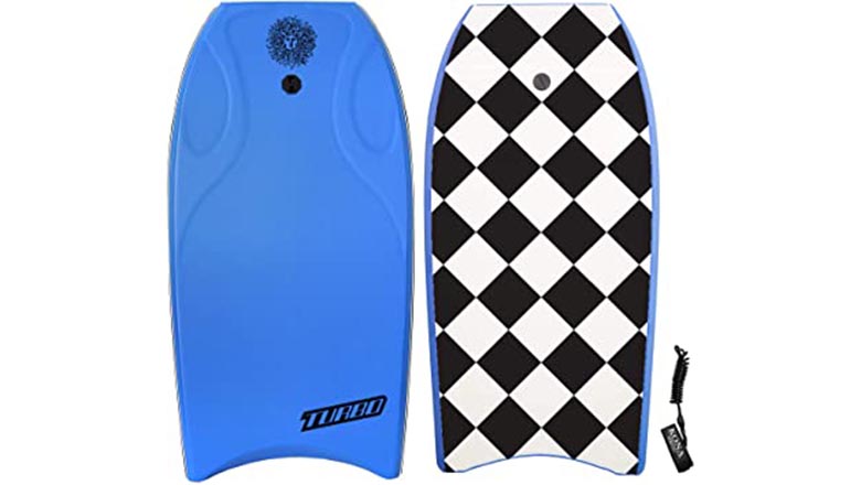 Coconut Body Board Lightweight Soft Foam Top Boogie Bodyboard Package Includes Premium Wrist Leash KONA SURF CO